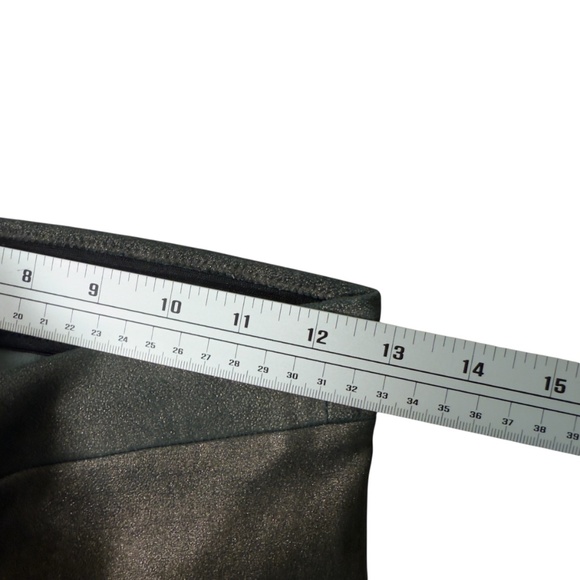 Vince Women’s Elastic Waistband Metallic Suede Ankle Leggings Green Size Small - Picture 8 of 14